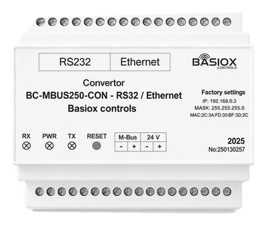 Basiox M-Bus to Ethernet converter